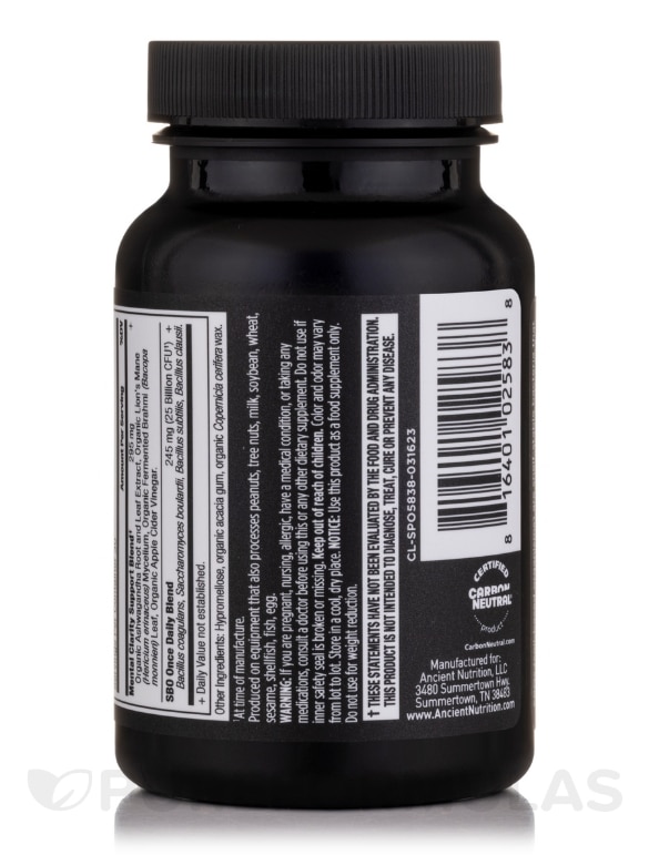 SBO Probiotics - Mental Clarity Once Daily - 30 Capsules - Alternate View 2
