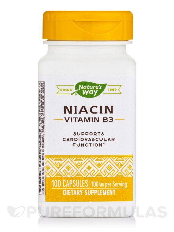 Niacin (Vitamin B3) - 100 Capsules