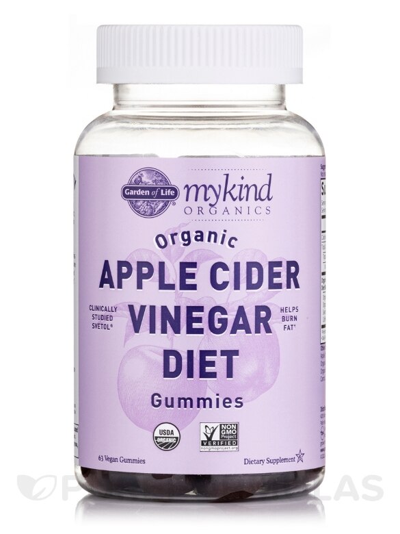 myKind Organics Apple Cider Vinegar Diet Gummies - 63 Vegan Gummies