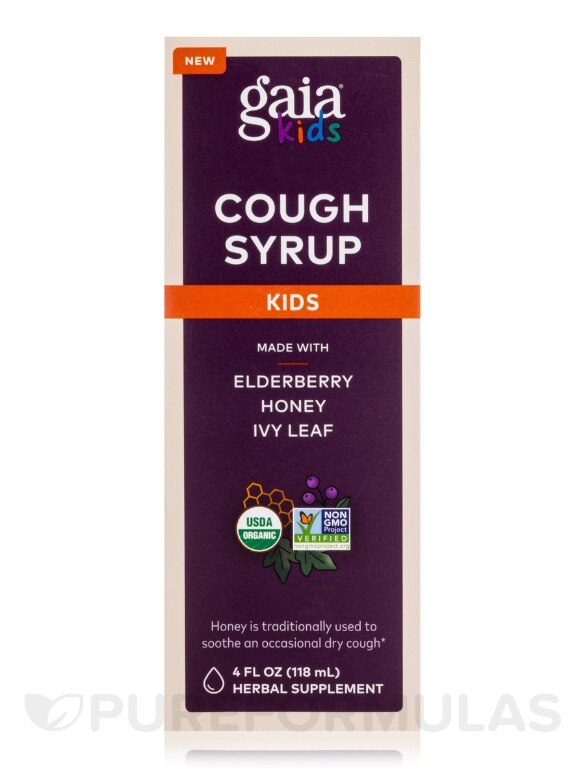 Organic Cough Syrup for Kids (Dry Coughs) - 4 fl. oz (118 mL) - Alternate View 3