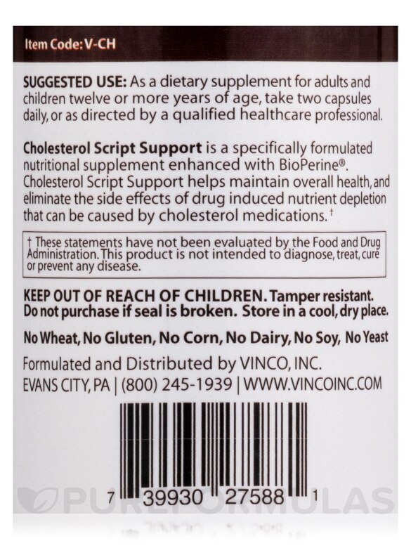 Cholesterol Rx Support - 60 Tablets - Alternate View 4