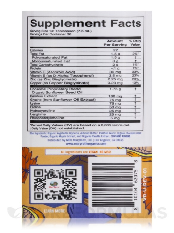 Vegan Collagen Booster Liposomal, Maple Hot Cocoa Flavor - 7.6 fl. oz (225 ml) - Alternate View 3