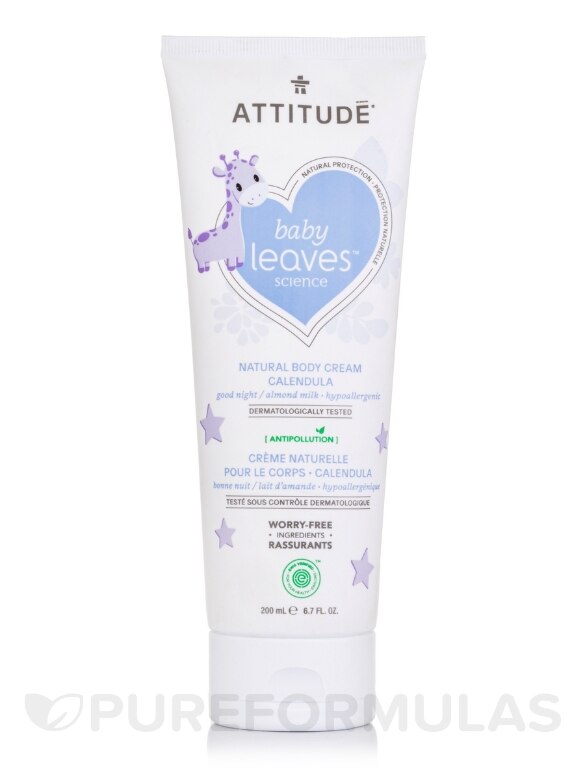 Baby Leaves™ Natural Body Cream Calendula - Good Night / Almond Milk - 6.7 fl. oz (200 ml)