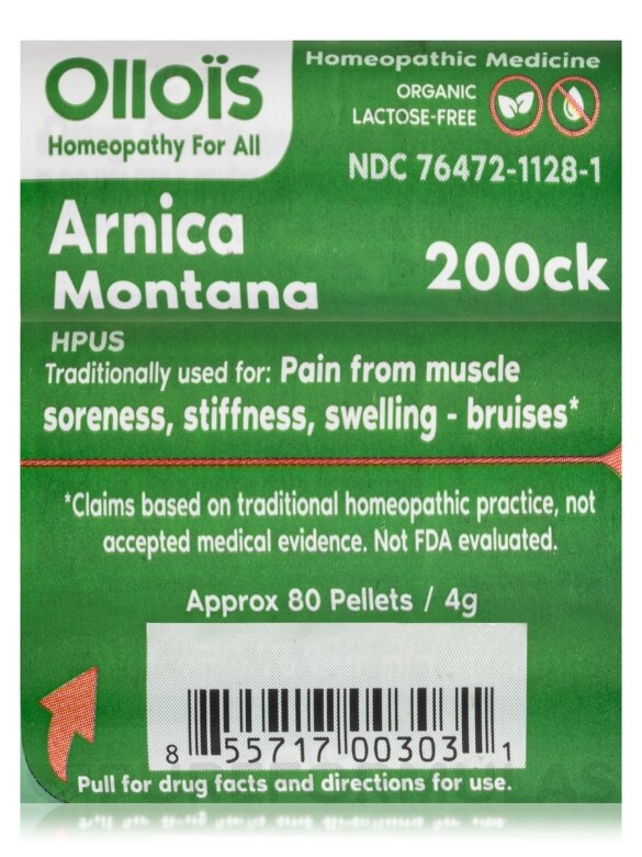  Lactose-Free Arnica Montana 200ck - 80 Pellets - Alternate View 1