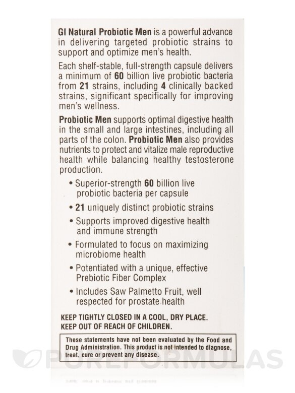 GI Natural™ Probiotic Men - 30 Capsules - Alternate View 5