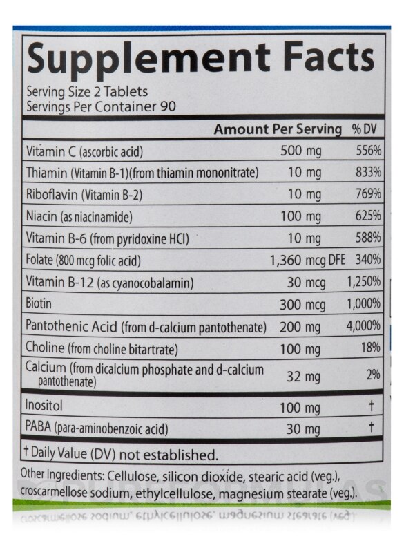 Vitamins B + C - 180 Tablets - Alternate View 3