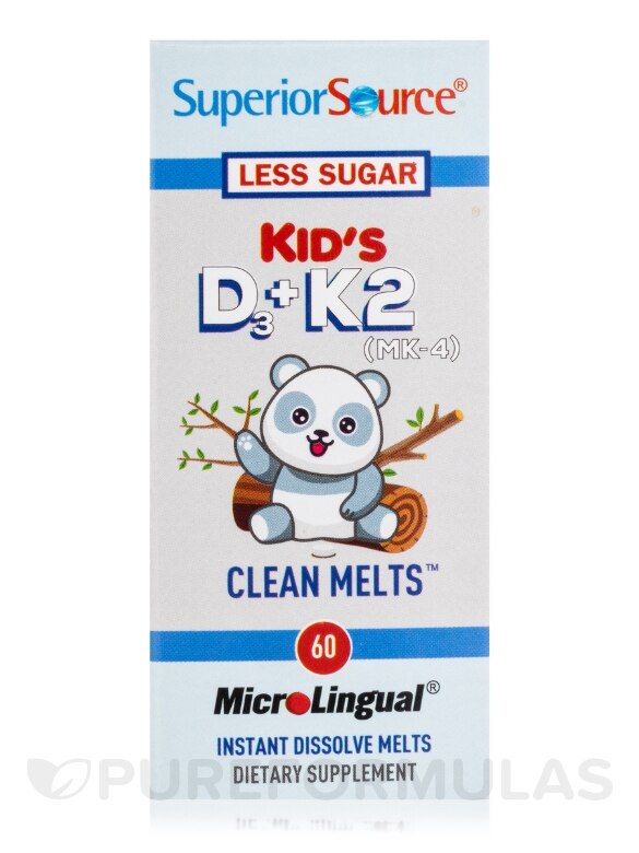 Kid's D3 + K2 (MK-4) - Clean Melts™ - 60 MicroLingual Instant Dissolve Melts - Alternate View 3