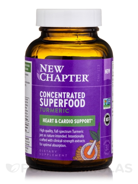 Concentrated Superfood Turmeric - 30 Vegetarian Capsules - Alternate View 2
