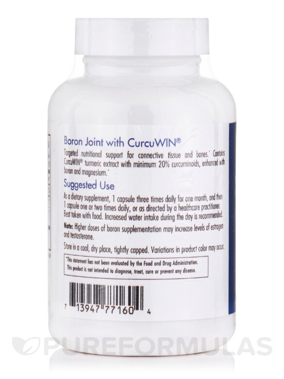 Boron Joint with CurcuWIN® - 90 Vegetarian Capsules - Alternate View 2