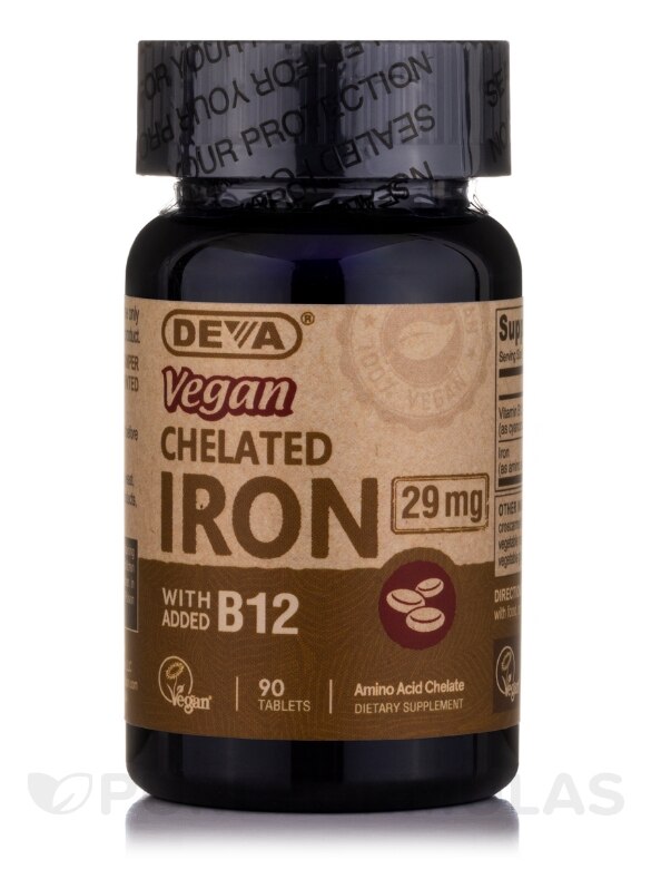 Vegan Chelated Iron 29 mg - 90 Tablets