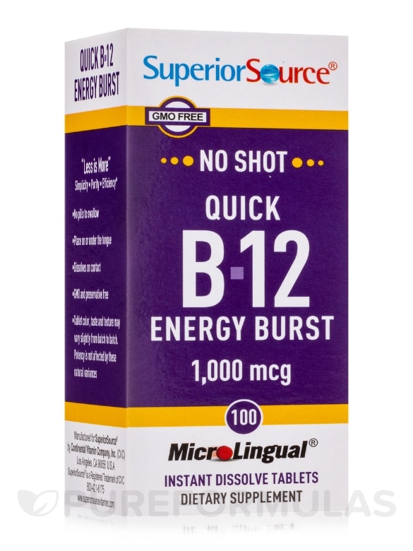 NO SHOT Quick B-12 Energy Burst 1