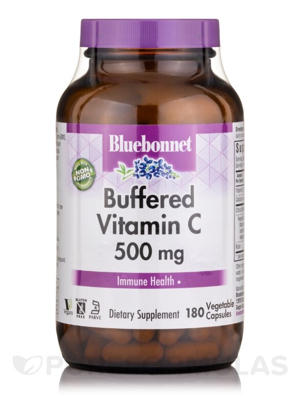 Buffered Vitamin C 500 mg - 180 Vegetable Capsules