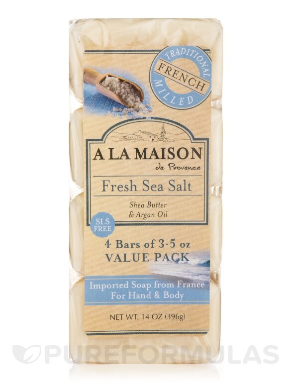 Fresh Sea Salt Soap Bar (Value Pack) - 4 Bars (3.5 oz Each) - Alternate View 1