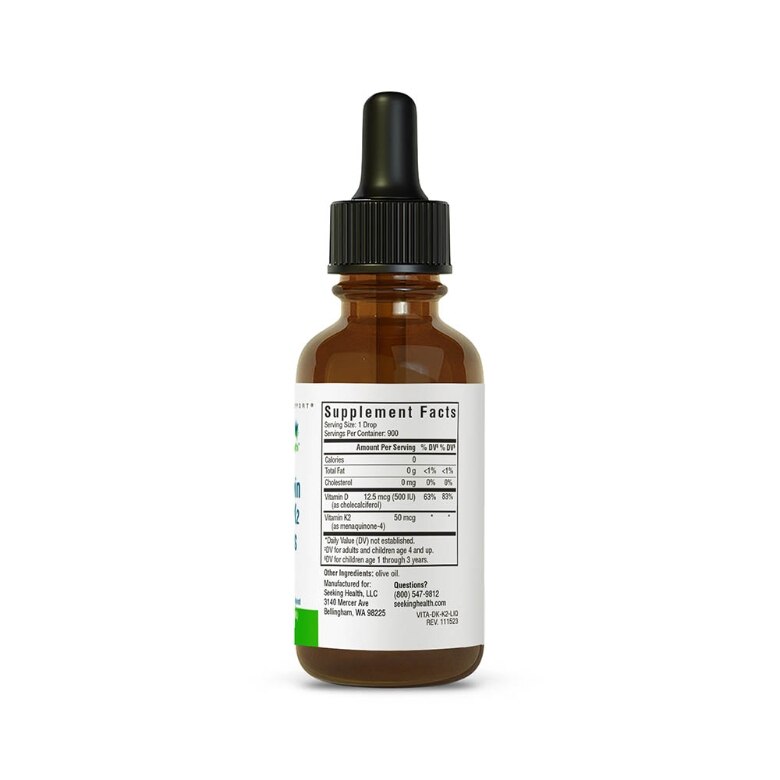 Optimal Vitamin D3 + K2 Drops - 1 fl. oz (30 ml) - Alternate View 2