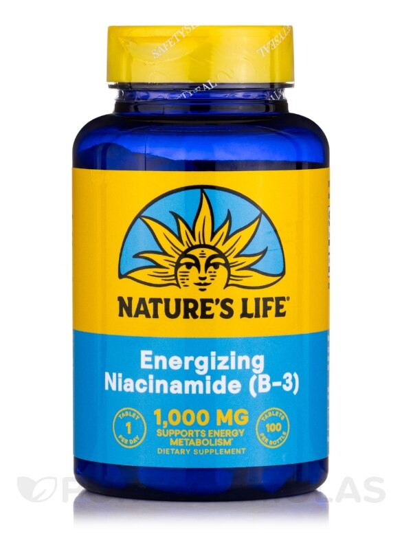Energizing Niacinamide (B-3) 1000 mg - 100 Tablets