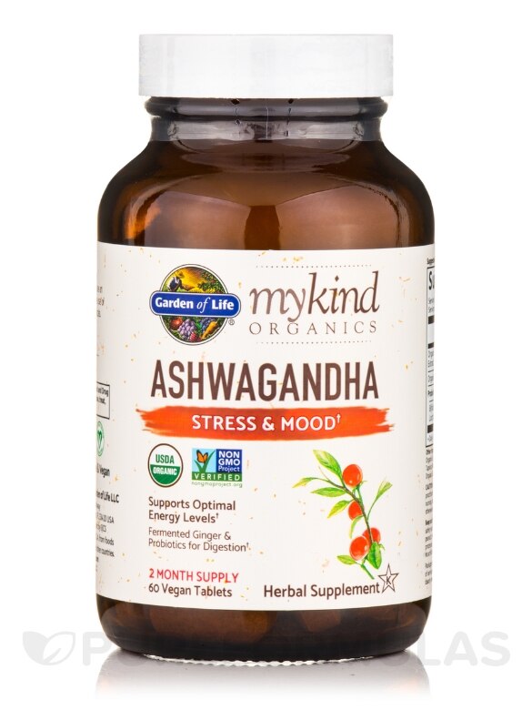 mykind Organics Ashwaganda Stress & Mood - 60 Vegan Tablets - Alternate View 7