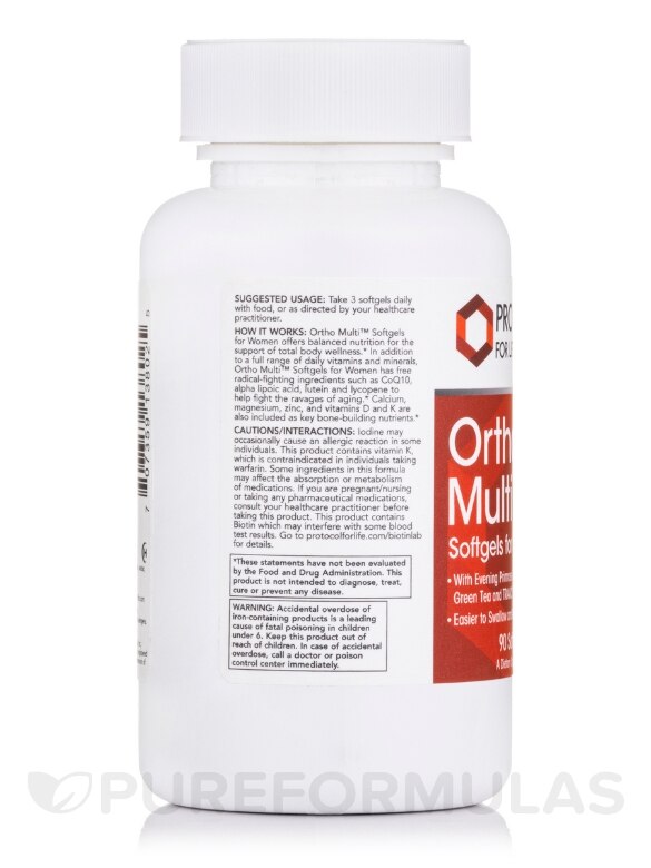 Ortho Multi™ Softgels for Women - 90 Softgels - Alternate View 3
