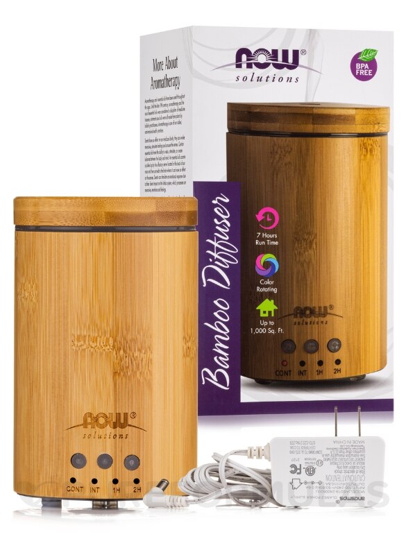 NOW® Solutions - Real Bamboo Ultrasonic Oil Diffuser - 1 Unit - Alternate View 1