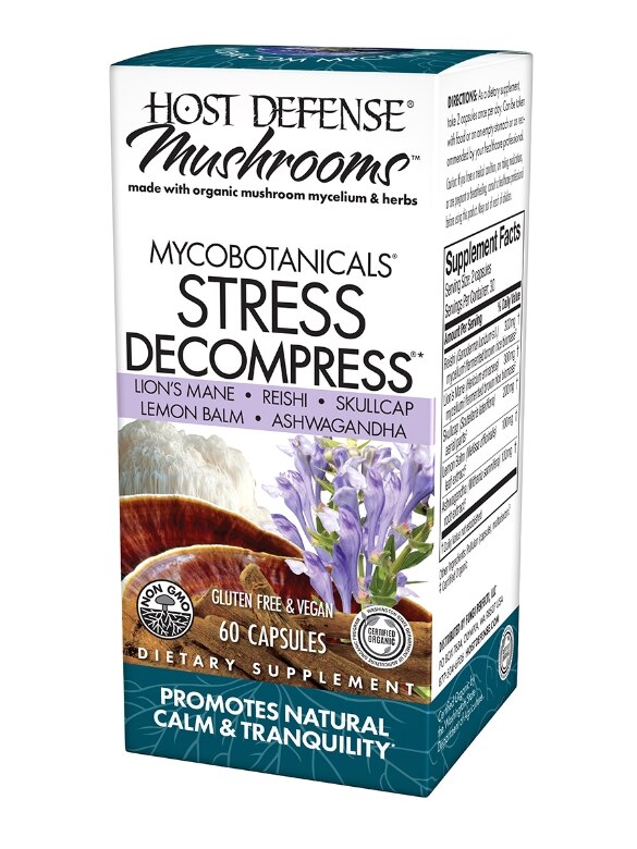 MycoBotanicals® Stress Decompress® - 60 Vegetarian Capsules - Alternate View 1