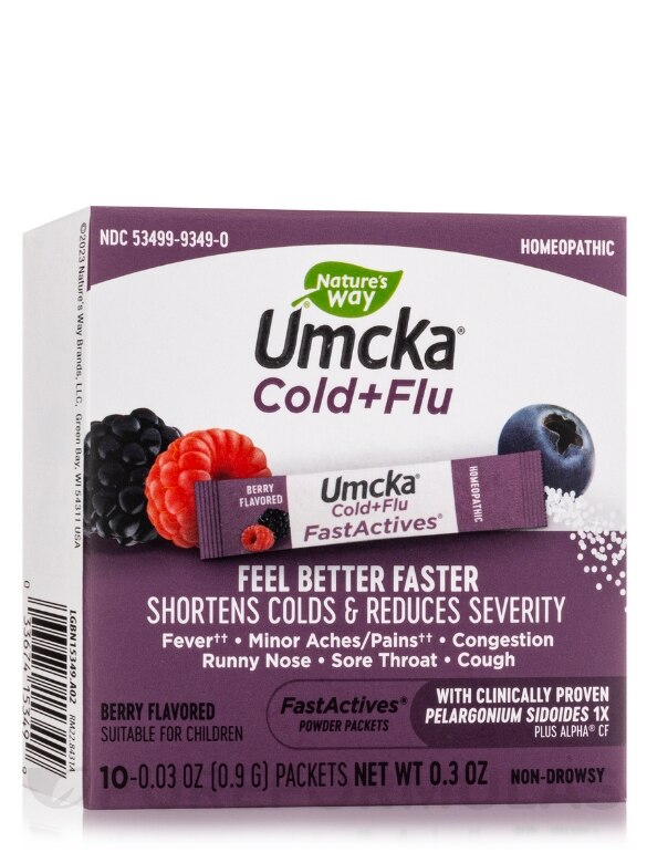 Umcka® FastActives® Cold+Flu, Berry Flavor - 10 Packets