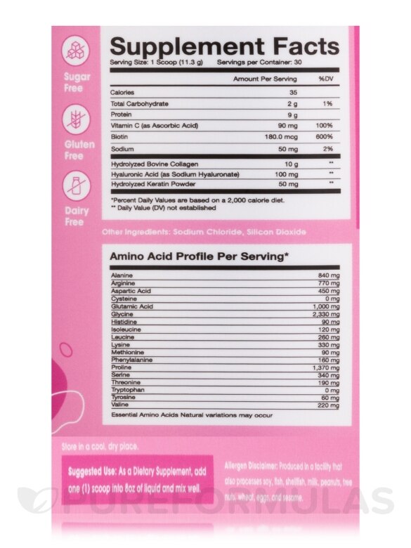 More Than Collagen, Unflavored - 11.96 oz (339 Grams) - Alternate View 3