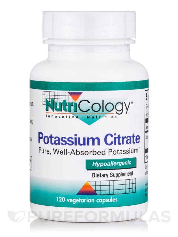 Potassium Citrate - 120 Vegetarian Capsules