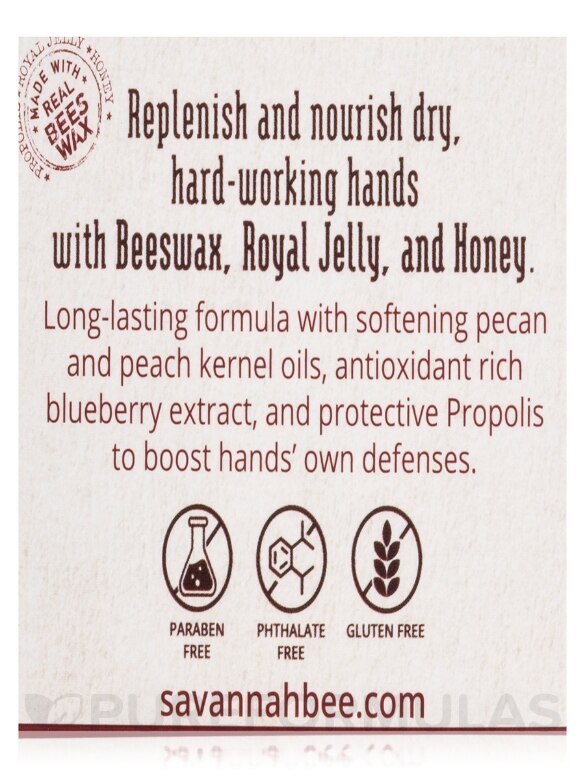 Beeswax & Royal Jelly Hand Cream - Honey Almond (Jar) - 3.4 oz (96 Grams) - Alternate View 8