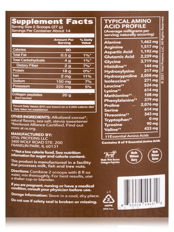  Chocolate Flavor - 13.5 oz (383 Grams) - Alternate View 1