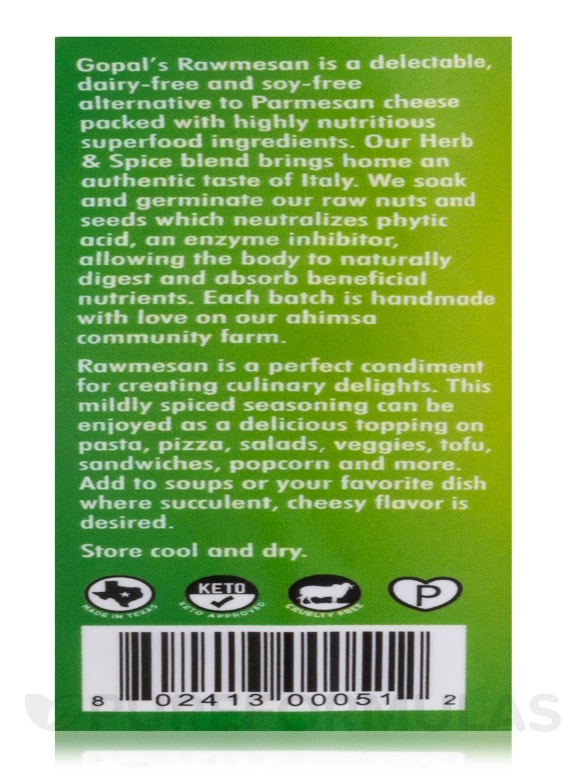 Rawmesan® Herb & Spice - 4 oz (114 Grams) - Alternate View 6