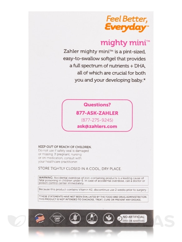 Mighty Mini™ Prenatal + DHA - 90 Softgels - Alternate View 5
