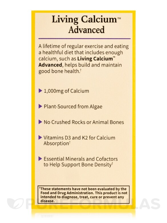 Living Calcium™ Advanced - 120 Vegetarian Caplets - Alternate View 6