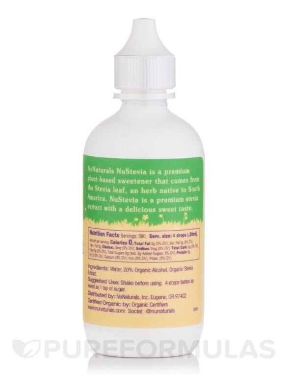 NuStevia Organic Clear Extract - 4 fl. oz (118 ml) Plastic Bottle - Alternate View 1