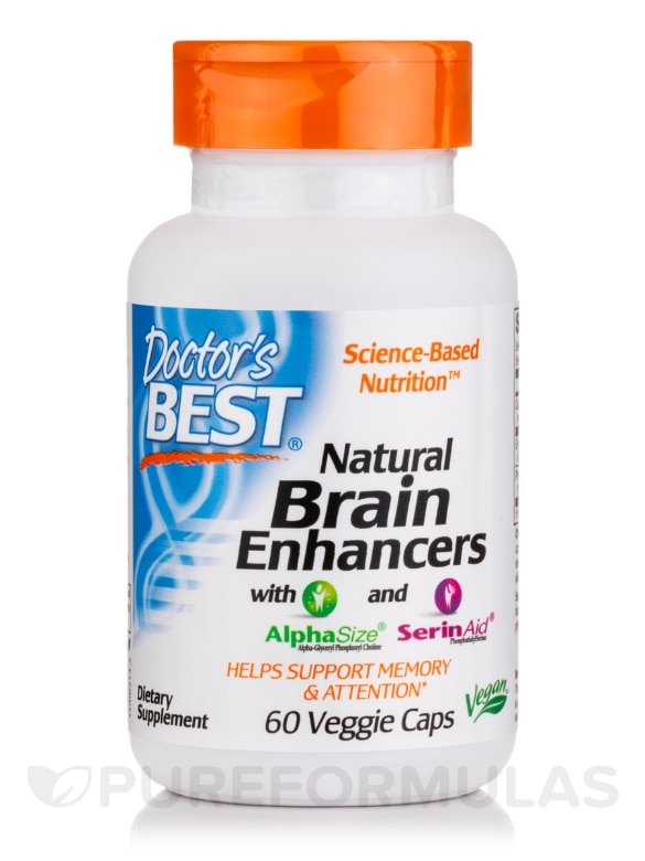 Natural Brain Enhancers with GPC & PS - 60 Veggie Capsules