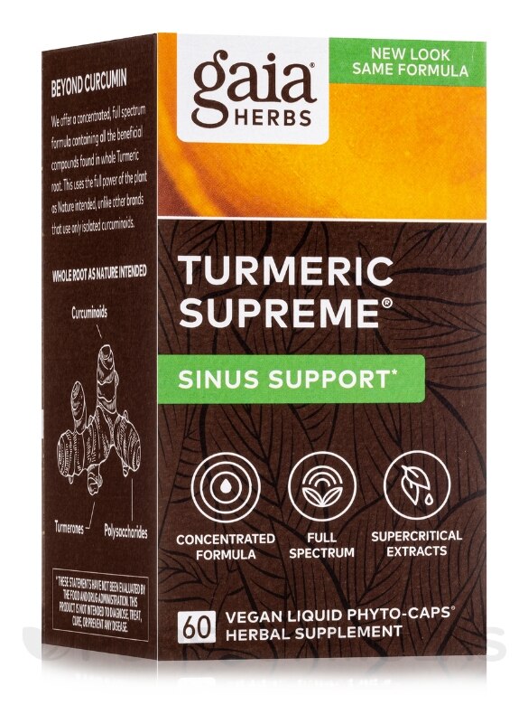 Turmeric Supreme: Sinus Support - 60 Vegan Liquid Phyto-Caps®