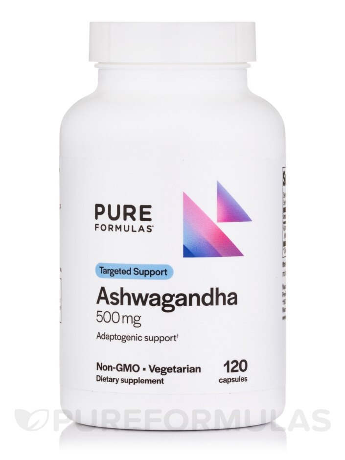 Ashwagandha 500 mg - 120 Vegetarian Capsules - PureFormulas | PureFormulas