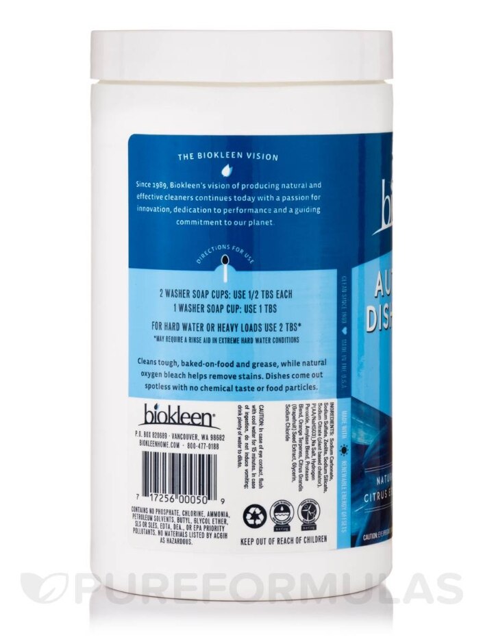 Automatic Dish Powder, Natural Oxygen Bleach & Citrus Essence - 32 oz (907  Grams) - Biokleen | PureFormulas