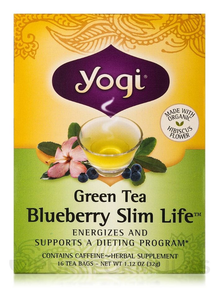 Green Tea Blueberry Slim Life™ - 16 Tea Bags - Yogi Tea | PureFormulas