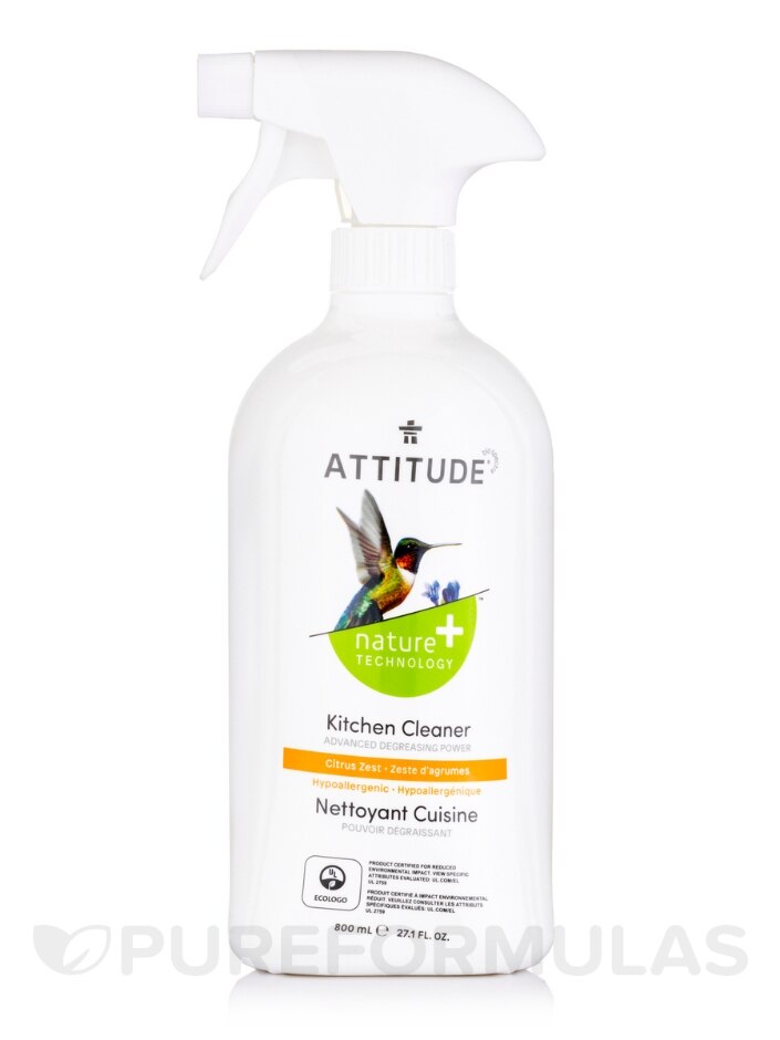 Kitchen Cleaner- Citrus Zest - 27 fl. oz (800 ml) - ATTITUDE | PureFormulas