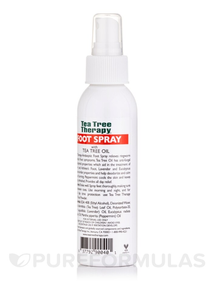 Antiseptic Foot Spray - 4 fl. oz (118 ml) - Tea Tree Therapy | PureFormulas