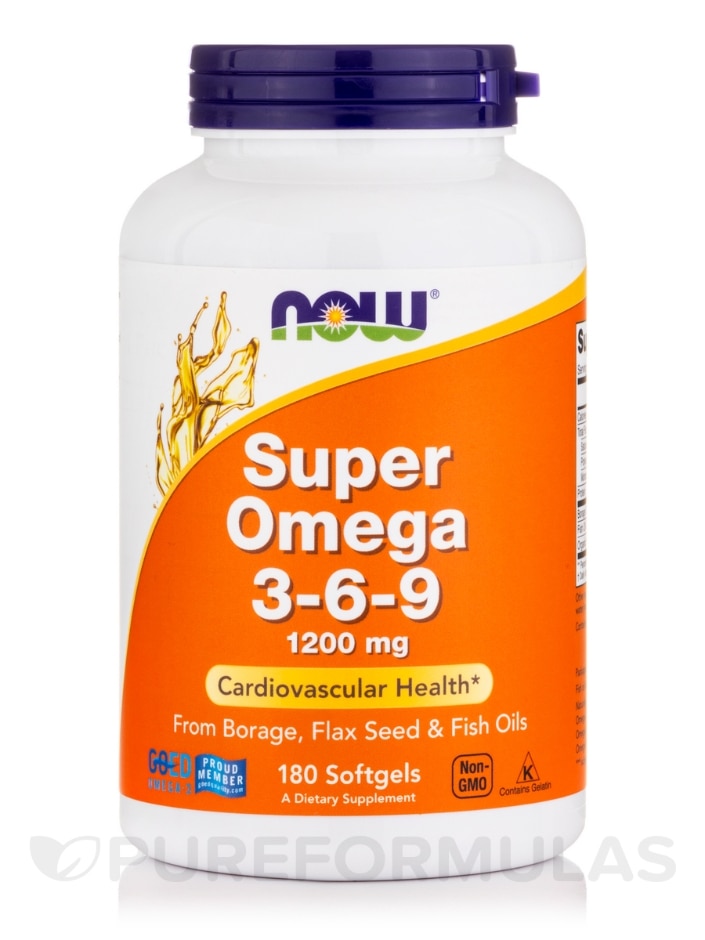 Super Omega 3-6-9 1200 mg - NOW | PureFormulas