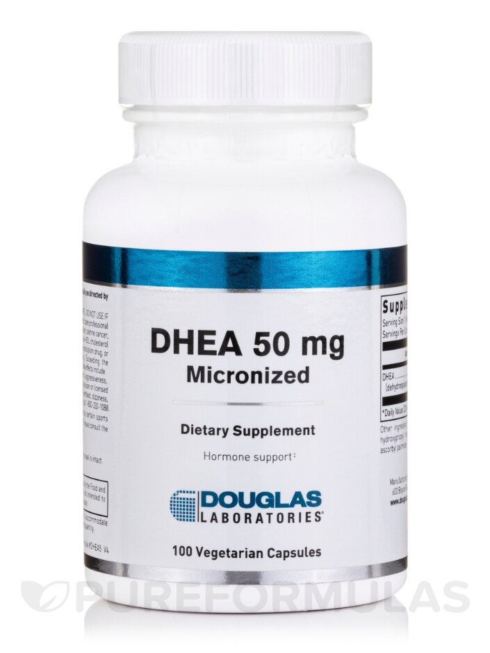 DHEA 50 mg (Micronized) - 100 Vegetarian Capsules - Douglas Laboratories |  PureFormulas