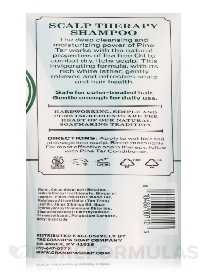 Pine Tar Shampoo - 8 fl. oz (235 ml) - The Grandpa Soap | PureFormulas