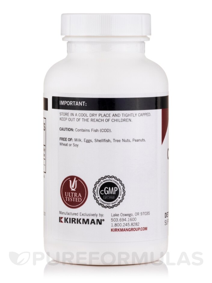 Cod Liver Oil with Vitamins A & D - 300 Gel Capsules - Kirkman |  PureFormulas