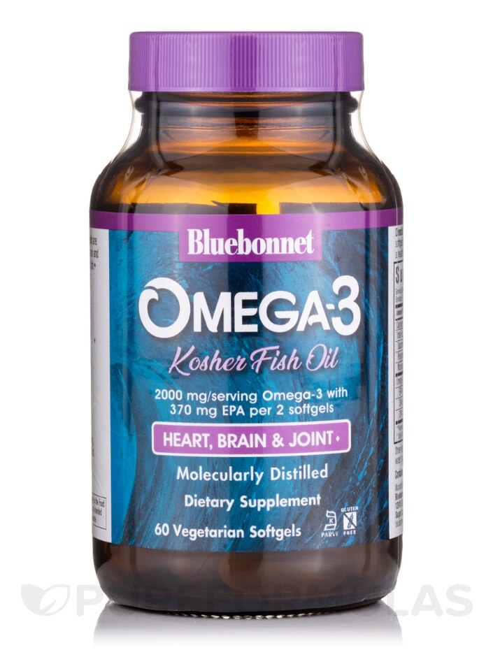 Omega-3 Kosher Fish Oil - Bluebonnet Nutrition | PureFormulas