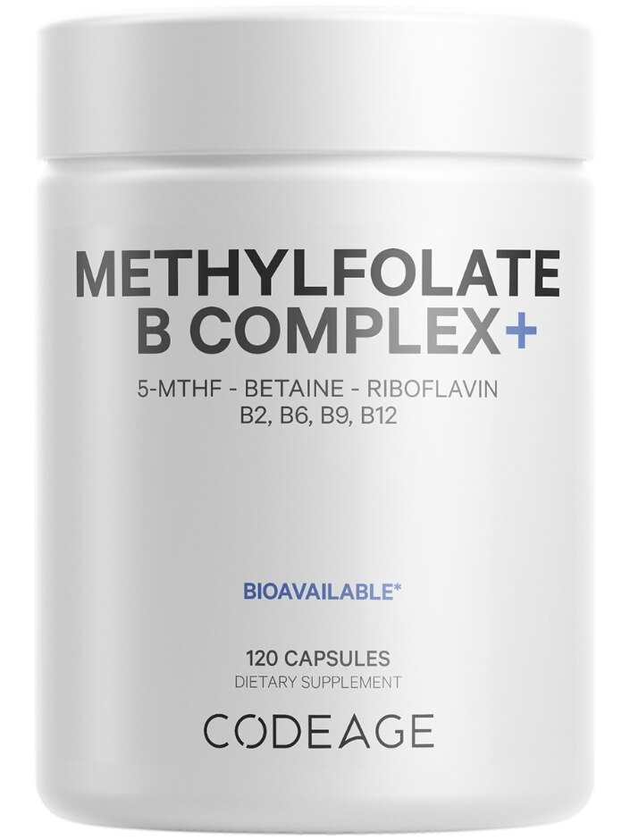 Codeage Methylfolate B Complex 5-MTHF Methylcobalamin Methylated Vitamin B  - 120 Capsules - Codeage | PureFormulas