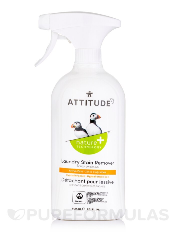 Laundry Stain Remover - Citrus Zest - 27.1 fl. oz (800 ml) - ATTITUDE |  PureFormulas