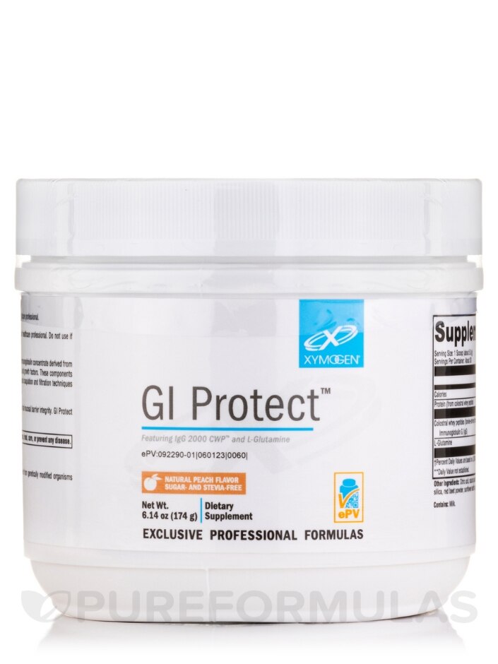 GI Protect™, Natural Peach Flavor (Sugar & Stevia-Free) - 6.14 oz (174  Grams) - Xymogen | PureFormulas