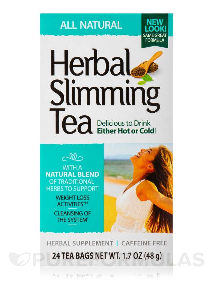 Herbal Slimming Tea, Natural - 24 Tea Bags - 21st Century | PureFormulas