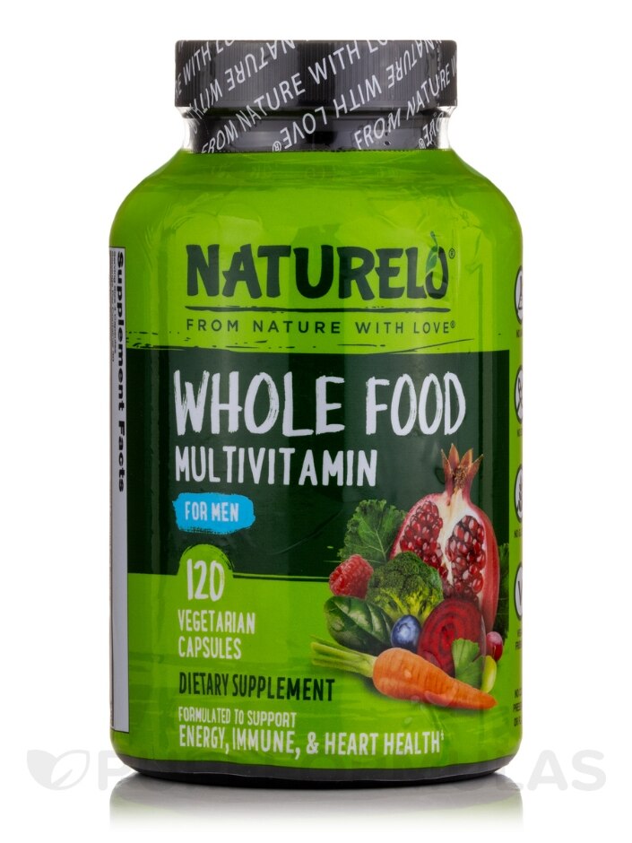 Whole Food Multivitamin for Men - NATURELO Premium Supplements |  PureFormulas