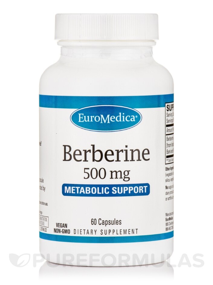 Berberine 500 mg - 60 Capsules - EuroMedica | PureFormulas